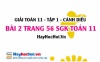 Giải bài 2 trang 56 Toán 11 tập 1 SGK Cánh Diều